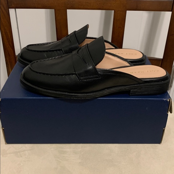 Cole Haan Black Slip-On Loafers - Picture 2 of 10